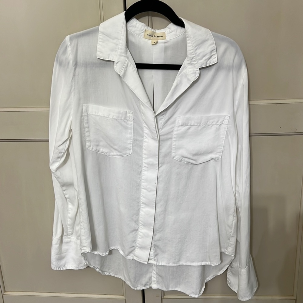 Cloth & stone white button down shirt